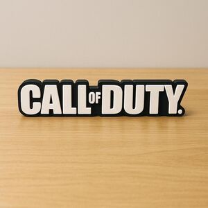 Call of Duty Custom Black & White Gamer Desk Sign – 3D Printed Battle Video Game